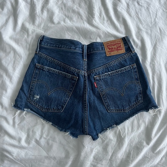Levi's Pants - LEVI’S | Women’s Mid-Rise Cut-Off Jean Shorts Medium Blue Wash